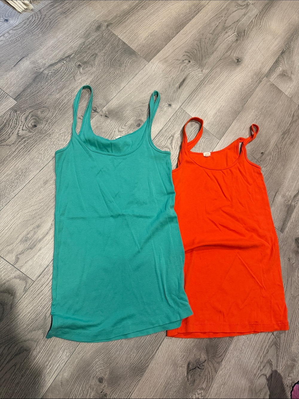 J. Crew Women’s Tank Tops in Teal and Orange